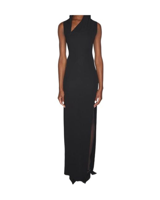 mugler dress black Black Cream Floral Poplin Tiered Maxi Dress at Maria Vincent Boutique main image 0