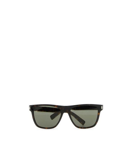 Saint Laurent Metallic Eyewear Square Frame Sunglasses for men