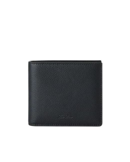 Loro Piana Black Double-Fold Wallet for men