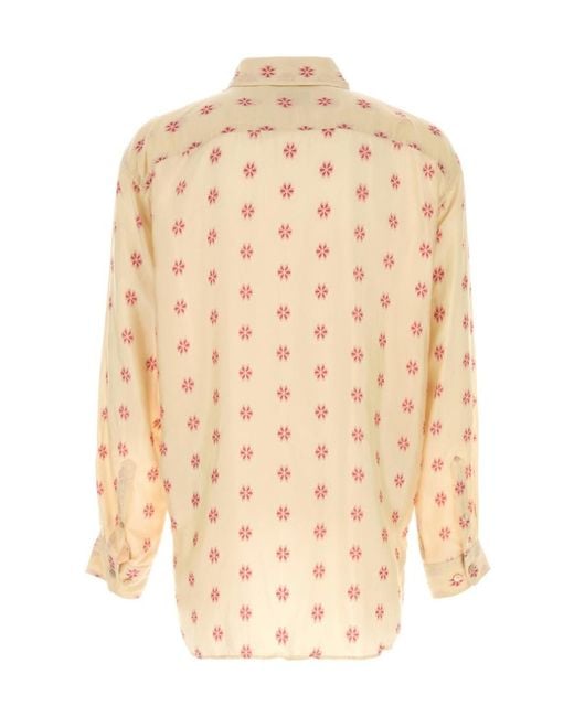 Dries Van Noten Natural Loose Jacquard Shirt for men