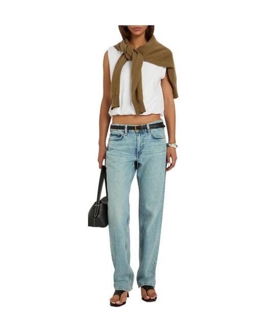 Rag & Bone White Bubble Cotton Top