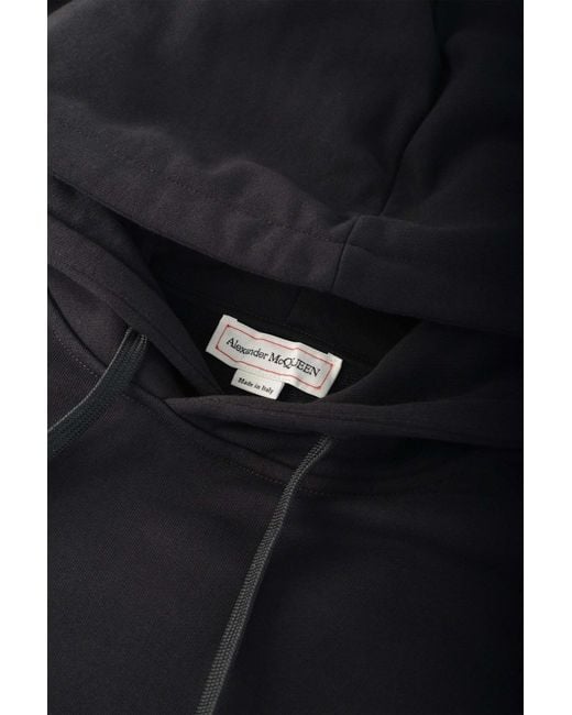 McQueen Black Cotton Sweatshirt for men