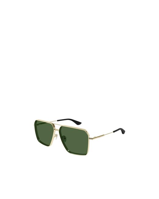 McQueen Green Eyewear Pilot Frame Sunglasses for men