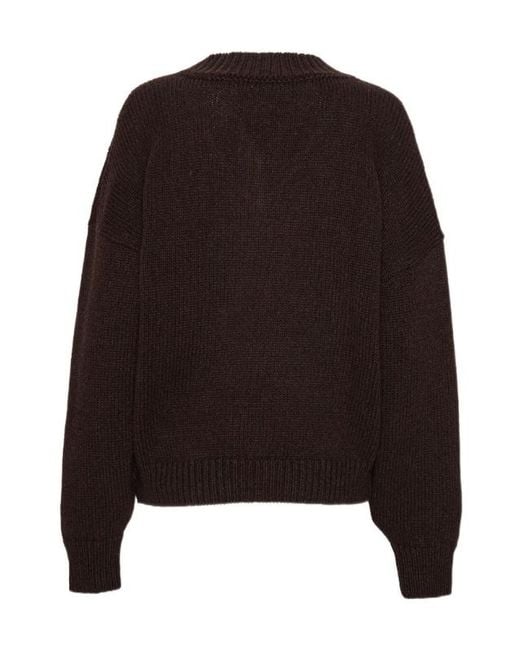 ROTATE BIRGER CHRISTENSEN Black V-Neck Sweater