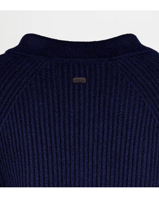 Tod's Blue Long-Sleeved Pullover for men