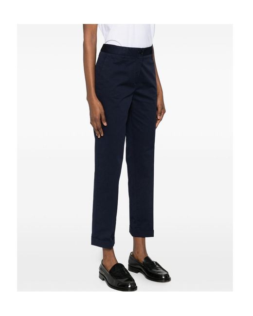 Aspesi Blue Cuffed Trousers