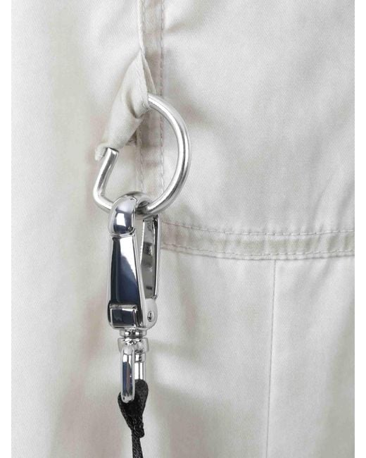 DSquared² White Keyring-Detailed Straight-Leg Trousers for men