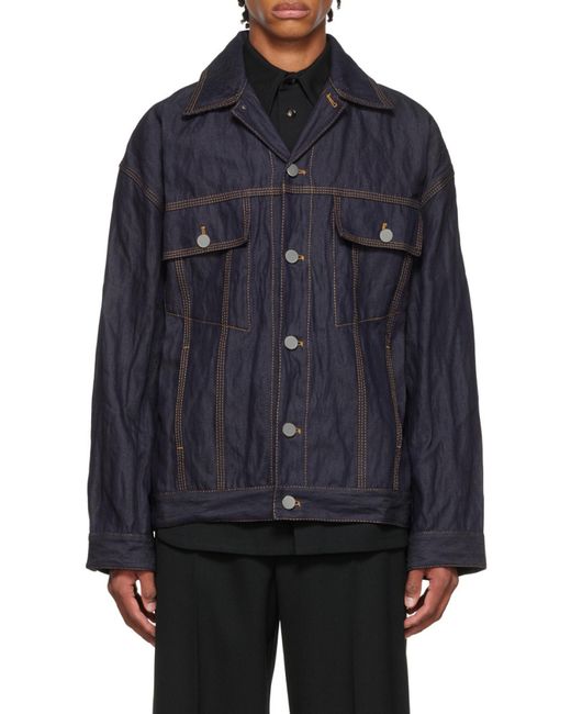 Bottega Veneta Blue Buttoned Denim Jacket for men