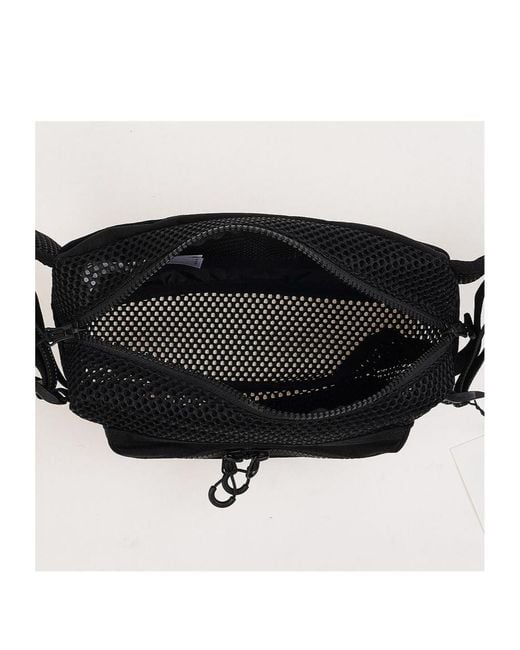 And Wander Black 3D Mesh Waist Bag for men