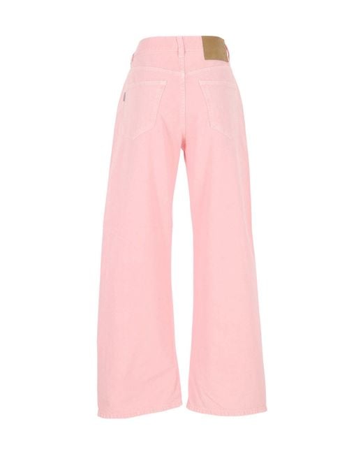 Haikure Pink Wide-Leg Jeans