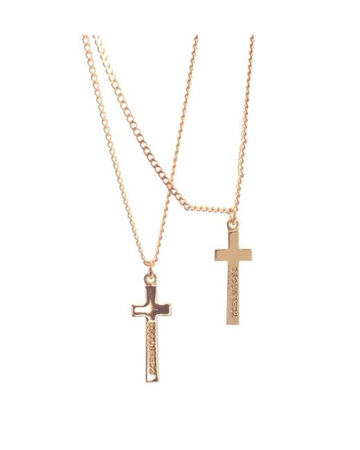 DSquared² White Cross-Pendant Necklace for men