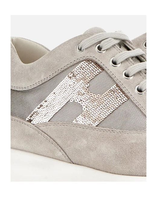 Hogan Gray Interactive Low-Top Sneakers