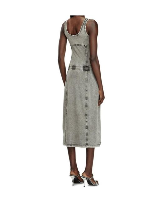 DIESEL Gray D-Inny Sleeveless Midi Dress