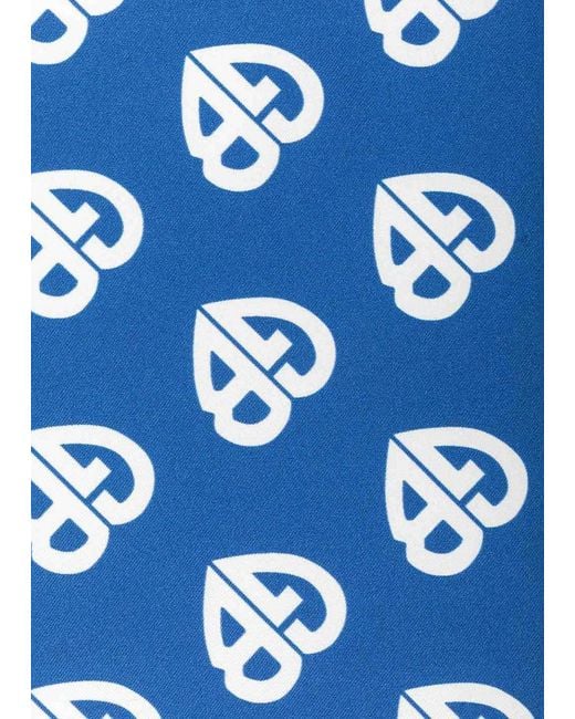 XOXOGOODBOY Blue Logo Printed Scarf for men