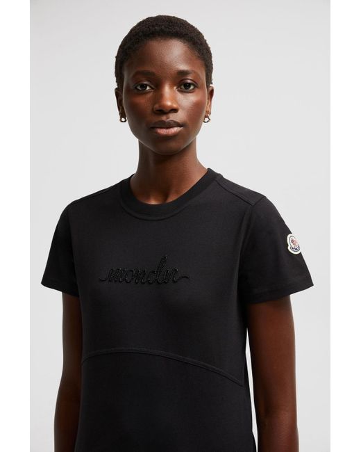 Moncler Black Logo Patch Crewneck T-Shirt