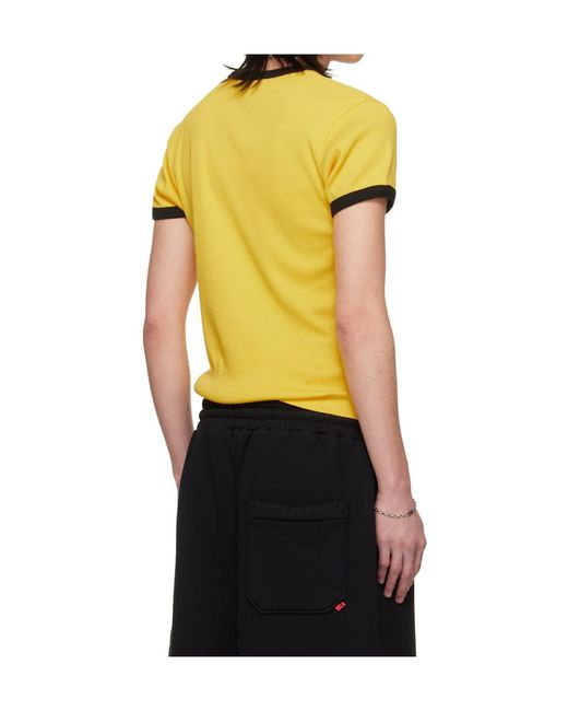 Lu'u Dan Black Bruce Lee X Collaboration Ringer Crew Neck T-Shirt for men