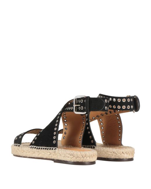 Isabel Marant Black Casual Straw Sandals