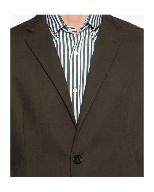 Herno Green Patch-Pocket Blazer for men