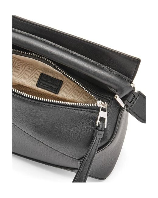Loewe Black Mini Puzzle Top Handle Bag