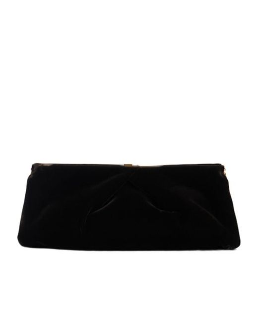 Dries Van Noten Black Large Leather Clutch