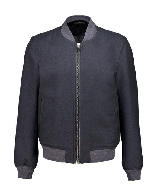 Tom Ford Blue Zip-Up Bomber Jacket for men