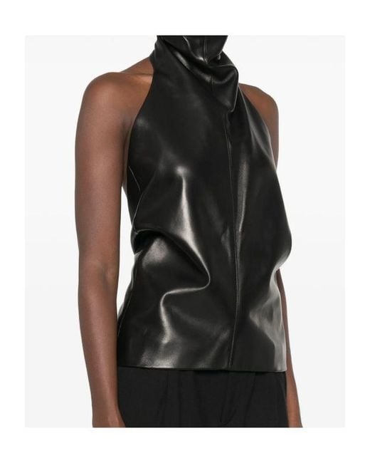 Khaite Black Backless Top