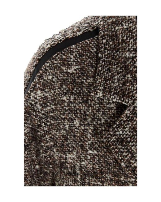 Max Mara Brown Teatino Double-Breasted Wool Long Coat