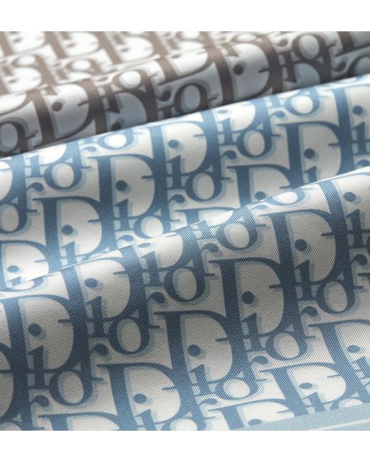 Dior Blue Oblique 90 Square Scarf