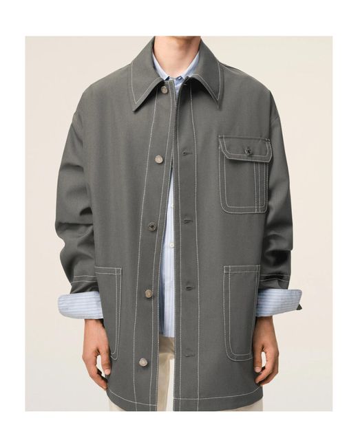 AMI Gray Ami Worker Jacket for men
