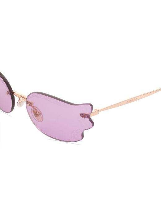 Jimmy Choo White Eyewear Cat-Eye Sunglasses
