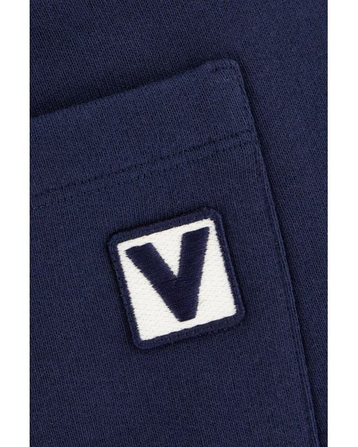 Valentino Blue Logo Embroidered Shorts for men