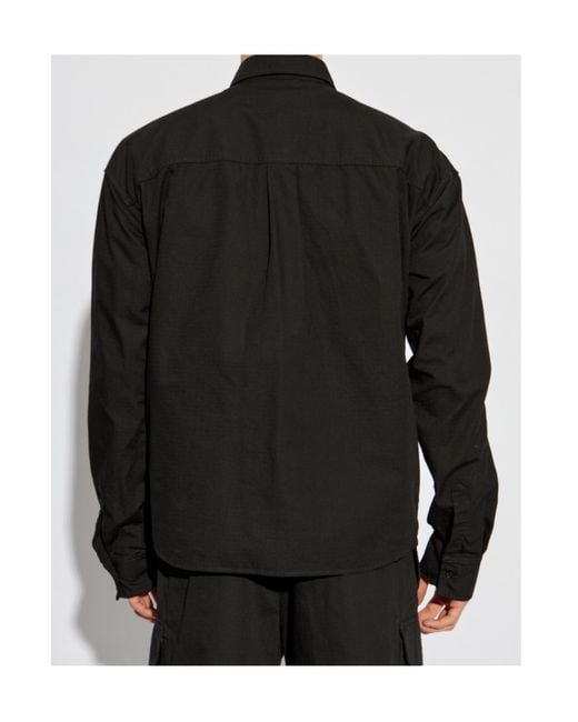 DSquared² Black Icon Logo Printed Long-Sleeved Shirt for men