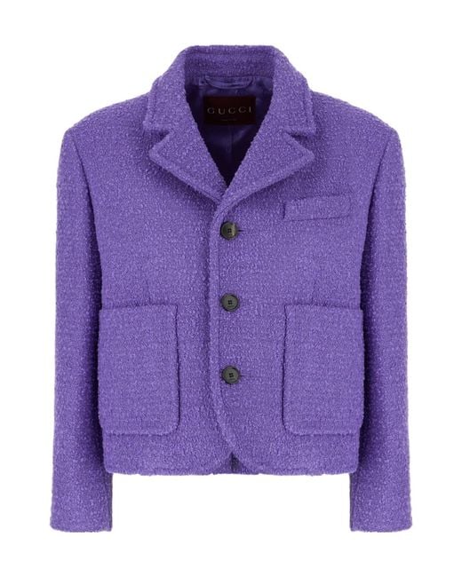 Gucci Purple Blended-Fabric Blazer