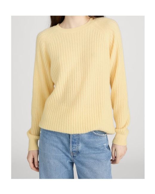 FRAME Yellow The Cashmere Sunbeam Sweater