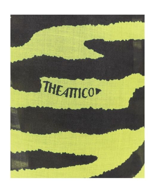 The Attico Green The Zebra Printed Pants