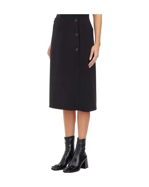 Courreges Black Button-Down Skirt