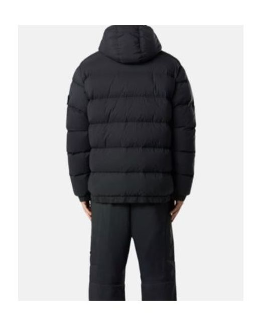 Stone Island Blue Logo Patch Hooded Jacket for men