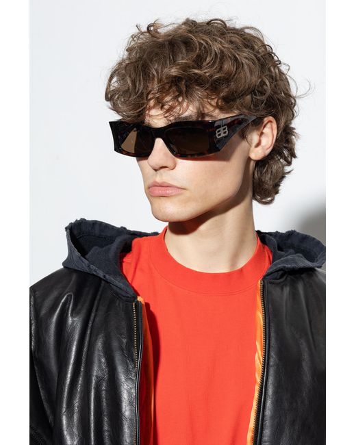 Balenciaga Multicolor Eyewear Pointed-Edge Rectangle Frame Sunglasses for men