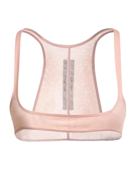 Rick Owens Pink Sleeveless Solid Color Cropped Top