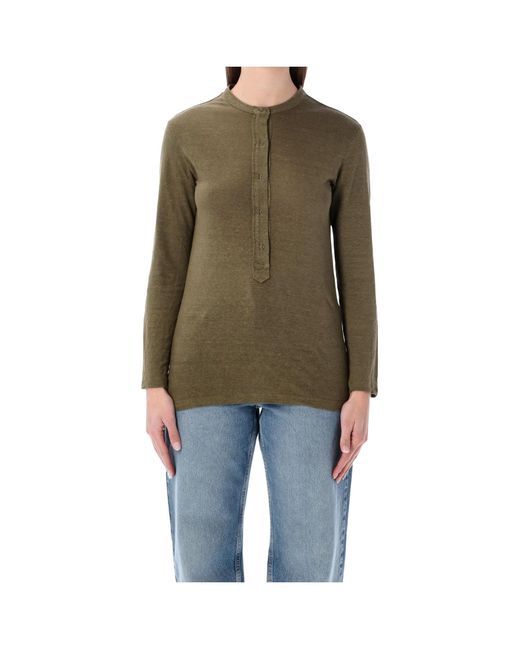 Isabel Marant Green Marant Étoile Lucy Linen T-Shirt