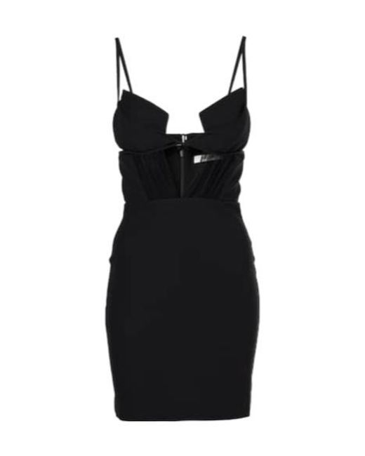 Nensi Dojaka Black Crepe Mini Dress