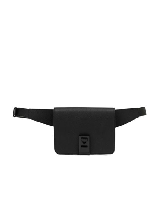 Ferragamo Black Gancini Buckle Pocket for men