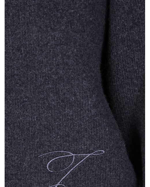 Jacquemus Blue Logo-Embroidered Wool Sweater for men