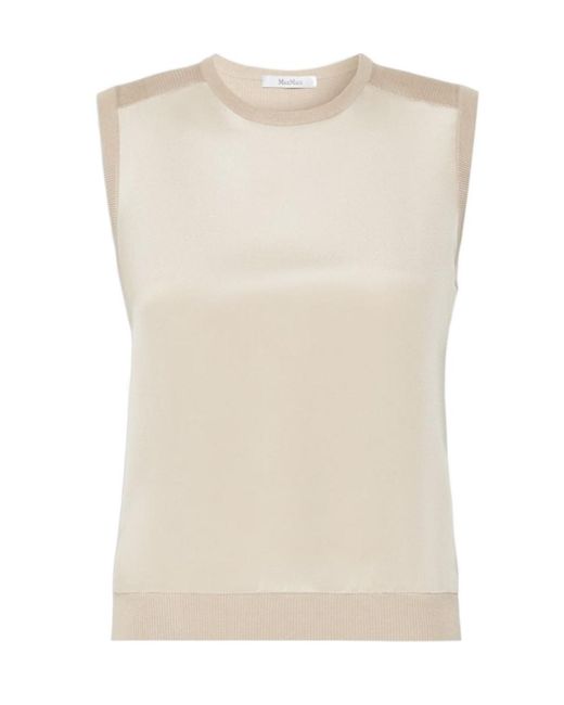 Max Mara Natural Cashmere And Silk Yarn Sweater