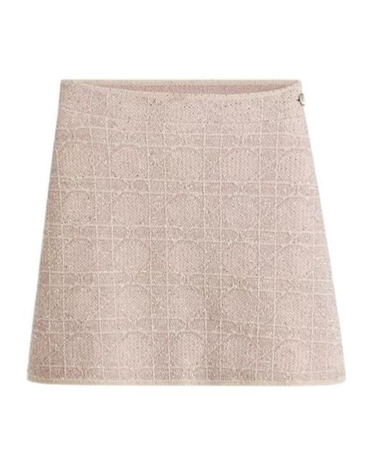 Dior Natural Macrocannage Straight Miniskirt