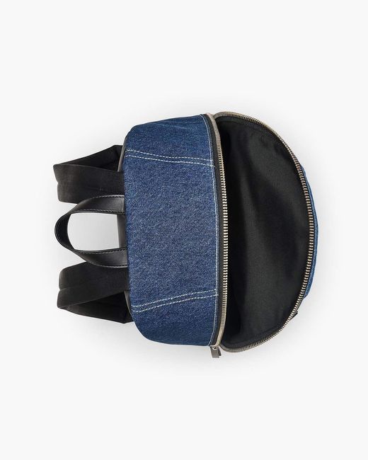 Marc Jacobs Blue Large The Colourblock Denim Backpack