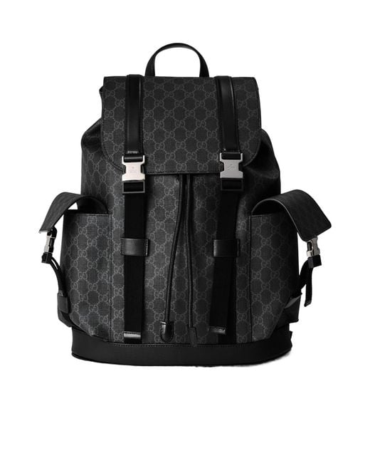Gucci Black Simple Backpack for men