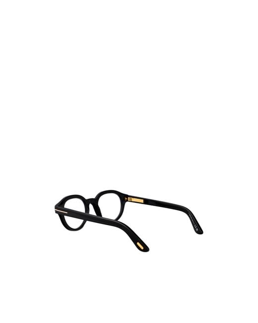 Tom Ford White Eyewear Round Frame Glasses for men