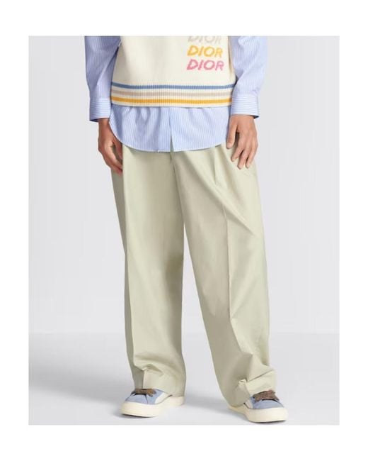 Dior Natural Homme High Waist Straight Leg Pants for men
