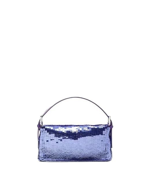 Fendi Blue Baguette Shoulder Bag
